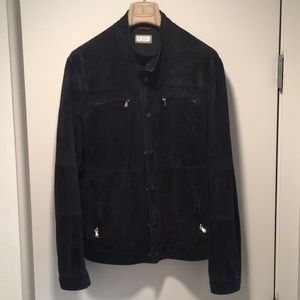 Brunello Cucinelli Navy Suede Jacket